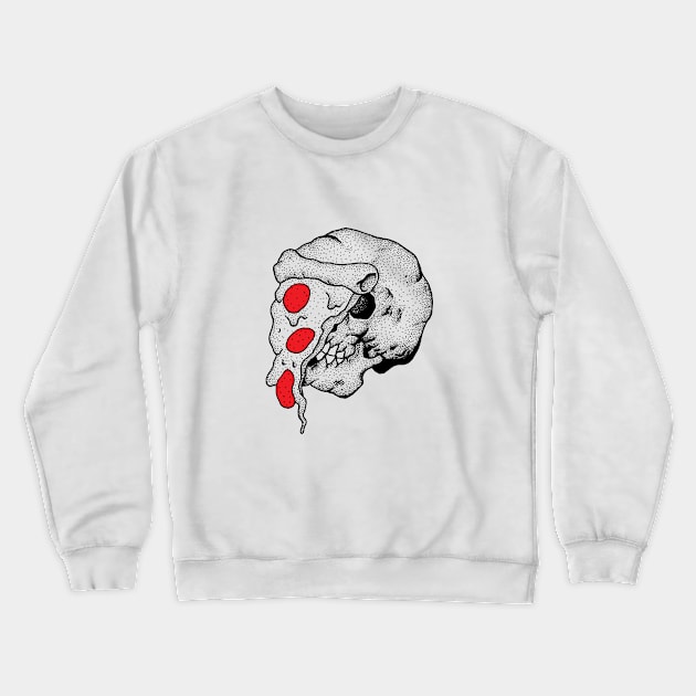 Skull Pizza Crewneck Sweatshirt by popcornpunk